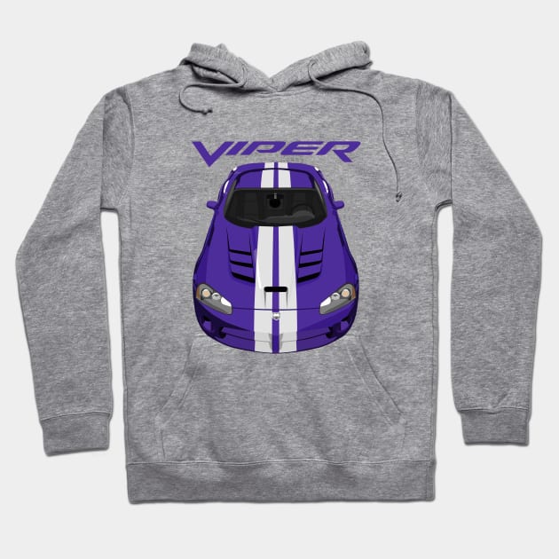 Viper SRT10-purple and white Hoodie by V8social
